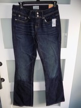 Aeropostale Hailey Curvy Flare Super Low Rise Dark Wash Jeans Size 3/4 W... - $30.03