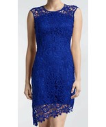 Bebe Lace Sleeveless Dress Cobalt Blue Size 10 New With Tags - $37.85 CAD