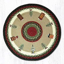 Earth Rugs RP-338 Winter Village Round Patch 27&quot; x 27&quot; - £39.56 GBP