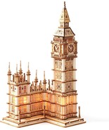 ROBOTIME 3D Puzzle Big Ben Wooden Craft Kits With Led Light - $22.90