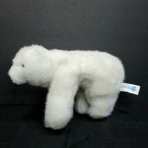 Sea World Polar Bear Plush Stuffed Animal 9&quot; Long Soft Baby Seaworld Cub - £14.02 GBP