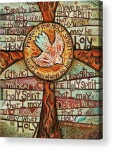 Framed canvas art print giclée holy spirit prayer by st Augustine - $44.00