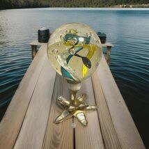 Vintage Murano style Art Glass Twisted controlled bubbles Sculpture Pape... - $15.84