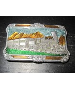 Vintage SISKIYOU Buckle Co. Inc Coal Train Railroad Metal Belt Buckle - $47.85 CAD