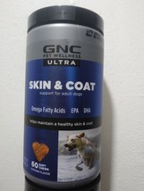 GNC Ultra Skin And Coat Chicken Flavor Soft Chews For Dogs, 60 soft chew... - $20.79