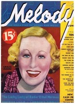 Melody Magazine June 1935 Grace Moore Words &amp; Music 10 Songs - £4.44 GBP