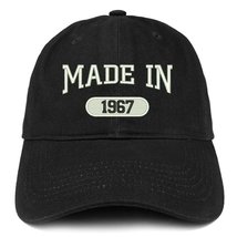 Trendy Apparel Shop Made in 1967 Embroidered 56th Birthday Brushed Cotton Cap -  - £16.07 GBP