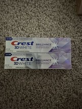 2X Crest 3D-White Fluoride Toothpaste Brilliance Vibrant Peppermint 2.4oz - £6.42 GBP