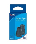 Carex Black Cane Tips 3/4&quot; Metal Reinforced , 1 Pair 2 Count (FGA718-00) - $12.72 CAD