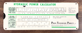 Vintage 1978 Perrygraf Slide Rule Hydraulic Power Calculator PTP Portlan... - $19.79