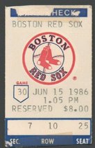 Milwaukee Brewers Boston Red Sox 1986 Ticket Robin Yount Hr Wade Boggs Nieves Ce - £3.13 GBP