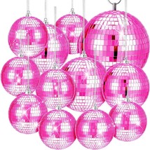 12 Pack Disco Ball Mirror Ball With Hanging Ring For Fun Retro Disco Party Decor - £42.23 GBP