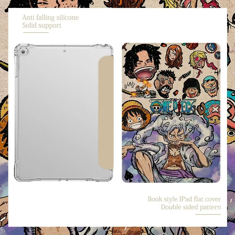 Hot Blooded Anime One Piece Ipad Protective Case 5Th Gear Nika Luffy 2023 New - £14.44 GBP+