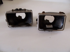 1976 ELDORADO LEFT HEADLIGHT BUCKET &#39;s &amp; TRIM RING BEZELS OEM USED CADIL... - $109.39