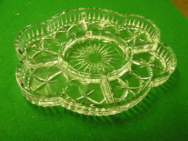 From Portugal....Lead Crystal Divided DISH - $12.19