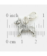 Welsh Corgi Dog Charm 3 Dimensional Solid Sterling Silver - $64.98 CAD