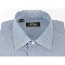 Men Mondego 100% Soft Cotton Dress Classic shirt Long Sleeves sn2200 Denim blue image 5