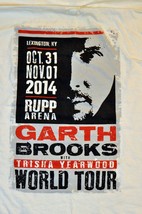 Garth Brooks 2014 Concert Tour Rupp Arena KY White T-Shirt Medium Hanes 0120! - £15.68 GBP