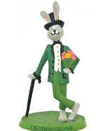 The Debonaire Hare Figurine Hand Enameled Metal Sculpture Hallmark Vinta... - $15.70 CAD