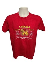 Singha Lager Beer Boon Rawd Brewery Company Ltd Adult Medium Red TShirt - £11.61 GBP