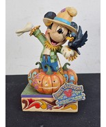 Jim Shore Disney Mickey Mouse Harvest Scarecrow Figurine  #4039066 Enesco - $2,233.49 MXN