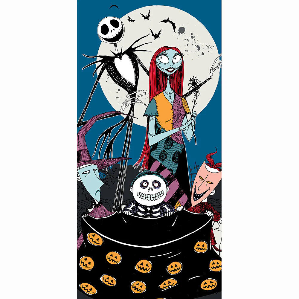 Primary image for The Nightmare Before Christmas Jack Sally Beach Towel 69cm x 17cm