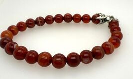 David Yurman .925 Sterling Silver Spiritual Bead Carnelian Ball Bracelet... - $696.87 CAD