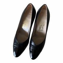 Salvatore Ferragamo Black Leather Pump Size 7B - £46.52 GBP