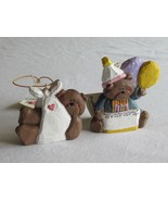 Lot 2x Midwest of Cannon Falls Eddie Walker Bear Birth Ornament Personal... - $11.40