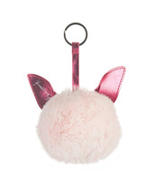 Kylie + Kendall Chelsea Pink Pom Pom Key Chain Faux Fur NIB - £15.29 GBP