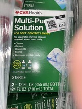 3x CVS Health Solution Twin Pack for soft contact lenses 2-12 fl oz - $35.64