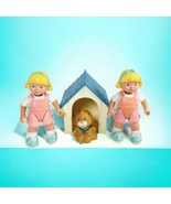 1990s Fisher Price LOVING FAMILY Dollhouse 2 Girls Pet Dog and Doghouse - £25.09 GBP