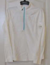 Eddie Bauer 1/2 Zip Long Sleeve Fleece Pullover Top White Women&#39;s Sz L NWT - $380.93 MXN