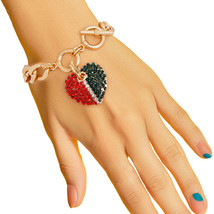 Golden Embrace: Heart Toggle Bracelet - $31.49