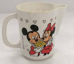 Vintage Walt Disney productions plastic toy pitcher Mickey and Minnie gr... - $19.75