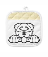 PEEKING ROTTWEILER Pot Holder - $35.16 CAD