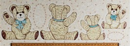 14.5&quot; X 44&quot; Panel Teddy Bear Kids Oscar and Son Cotton Fabric Panel D477.58 - $130.21 MXN