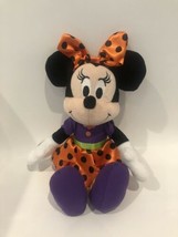 Disney Halloween Minnie Mouse Stuffed Plush Polkadot Dress 9” NWOT - £12.61 GBP