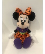 Disney Halloween Minnie Mouse Stuffed Plush Polkadot Dress 9” NWOT - £12.49 GBP