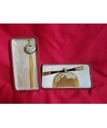 Vintage 1900-1930s Celluloid Asian fan Hair Comb, Hairpicks lot x 3 In Box - $79.20