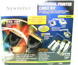Newpoint Universal Printer Cable Kit 24K Gold Platted Connectors Superio... - £9.26 GBP