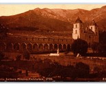 General View Santa Barbara Mission Santa Barbara CA Sepia DB Postcard S24 - $2.92