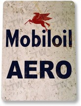 Mobil Aero Motor Oil Garage Gas Service Retro Vintage Wall Decor Metal T... - £9.53 GBP