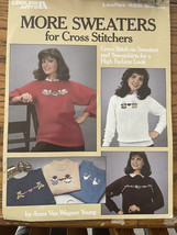Leisure Arts More Sweaters for Cross Stitchers Leaflet Vintage Sewing Homeschool - £7.59 GBP