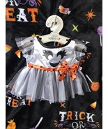 Build a Bear Black and White w/ Orange Bow Sparkly Halloween Ghost Dress - £29.28 GBP