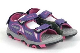 Girls Sandals Kamik Flounder Pink &amp; Purple Sport Open Toe Shoes $40 NEW-... - £14.86 GBP