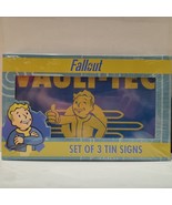 Fallout Metal Tin Sign Set Of 3 Wall Hanging Official Collectible Displays - £30.32 GBP