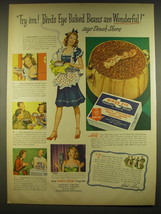 1944 Birds Eye Baked Beans Advertisement - Dinah Shore - Try &#39;em! - £14.54 GBP