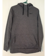 Nike men S hoodie dri-fit gray marble extra zip-close pocket - £11.65 GBP