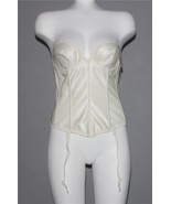 VTG Carnival Boned Adjustable Hook &amp; Eye Back CORSET Garter Straps Wm&#39;s ... - $38.28 CAD